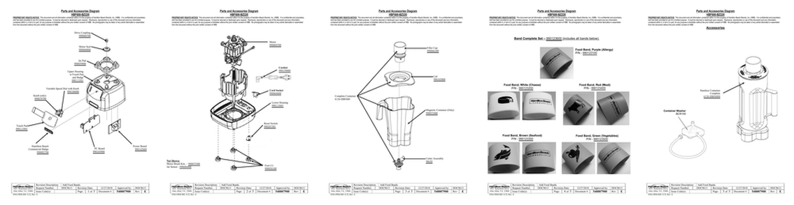 Diagram Diagram and Parts List for HBF600-BZ220  Hamilton Beach Blender
